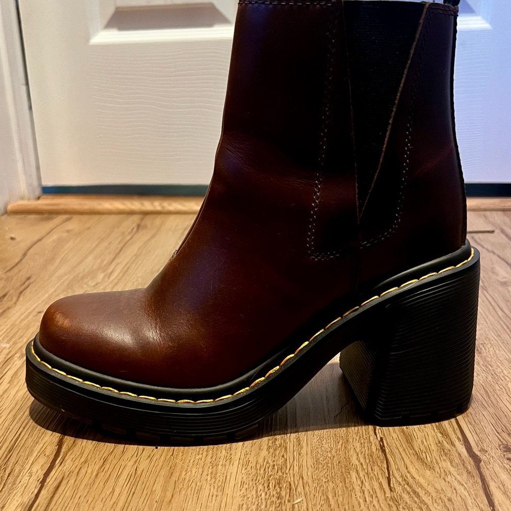Dr. Martens Dark Brown Heeled Boots